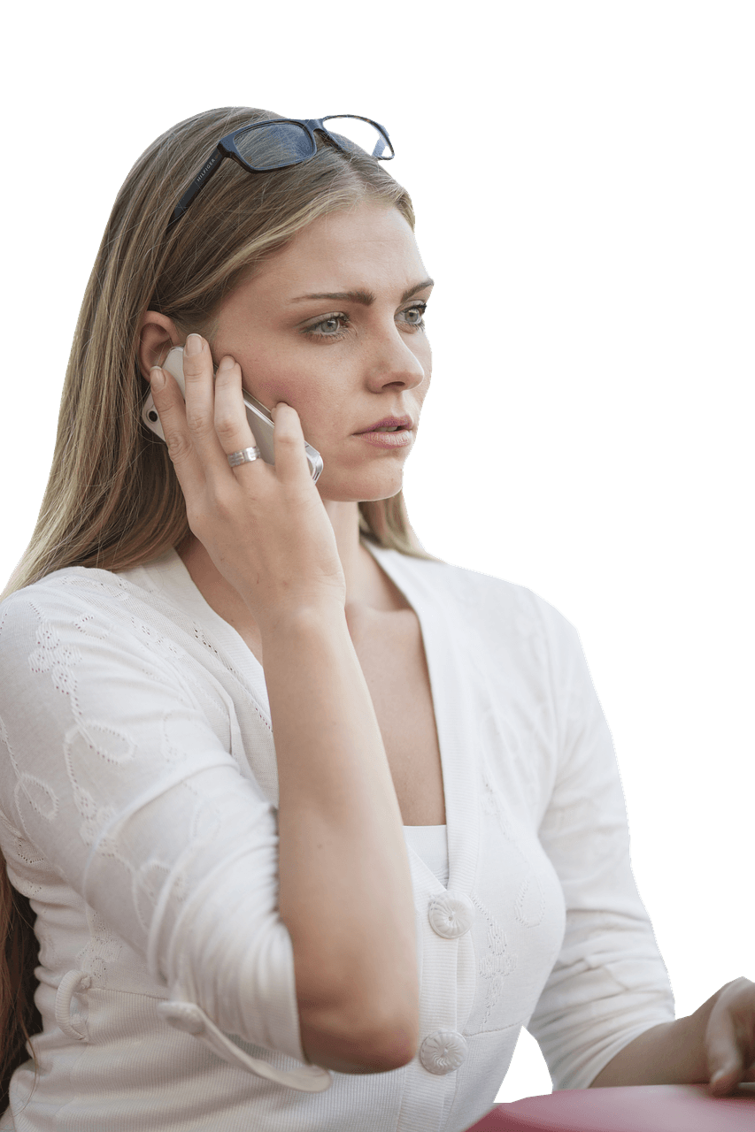 woman on phone